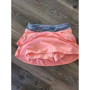 Athleta Girl Skort Athletic Skirt Shorts Built-In Liner Back‎ Zip Pocket L/12 #9